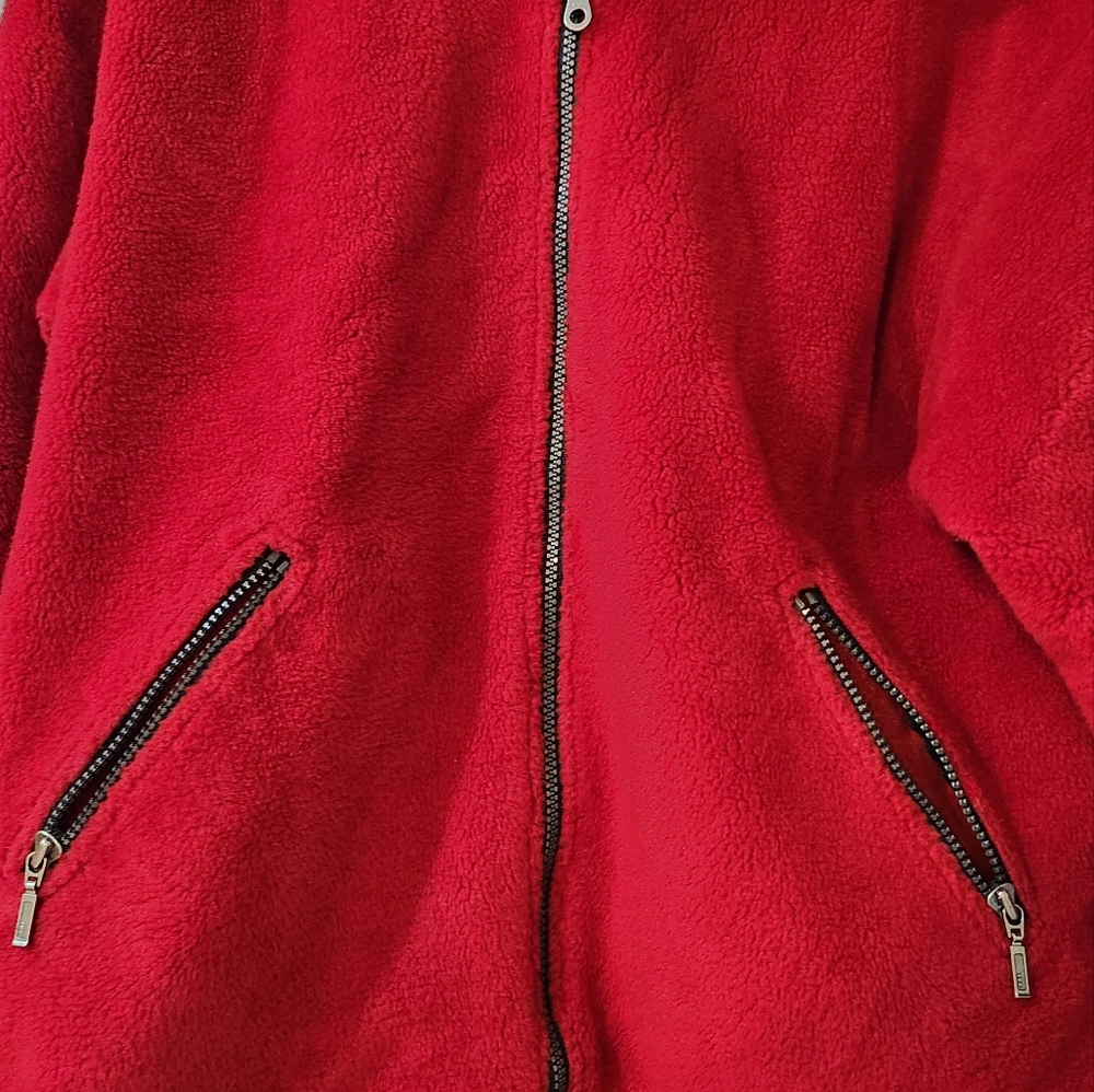Women's Nils Resort Collection Red Fleece Jacket, Size S - Picture 7 of 16